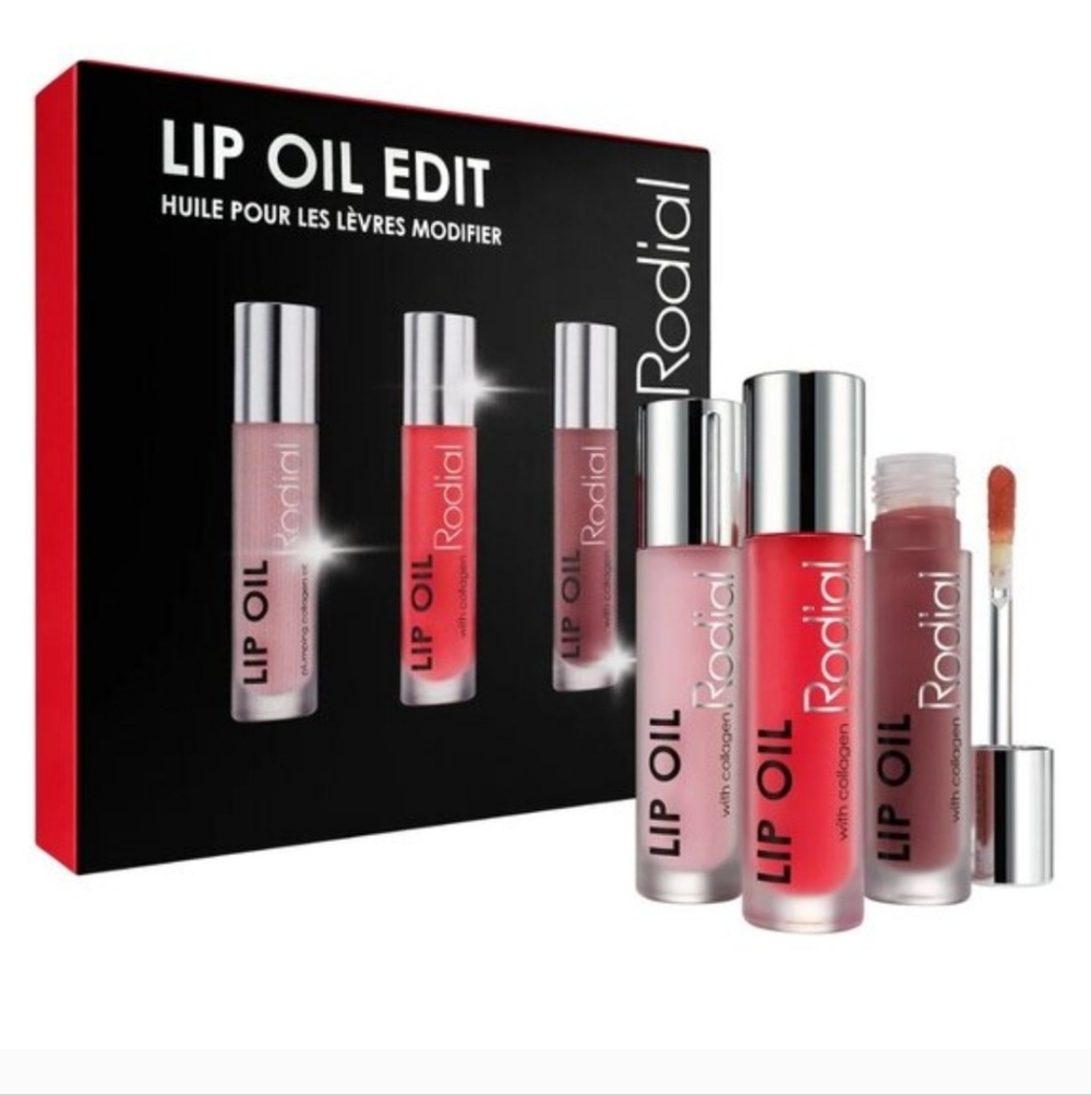 Rodial Plumping Collagen Lip Oil Trio, 3-pack Gift Set